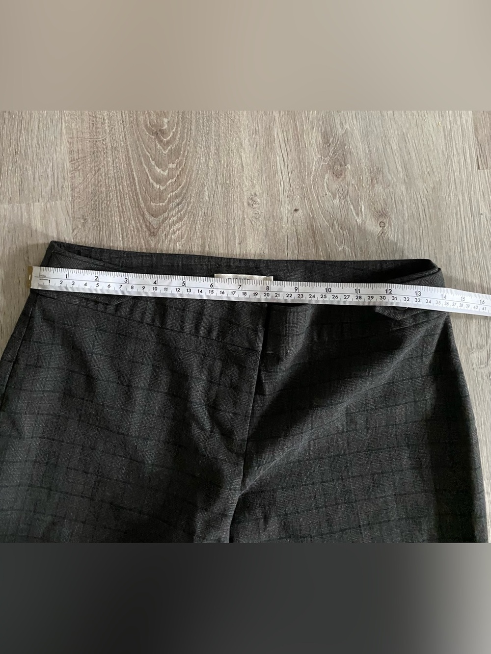 Vintage Low Waisted Ricki's Black Plaid Wide-Leg Trousers - Picture 5 of 7